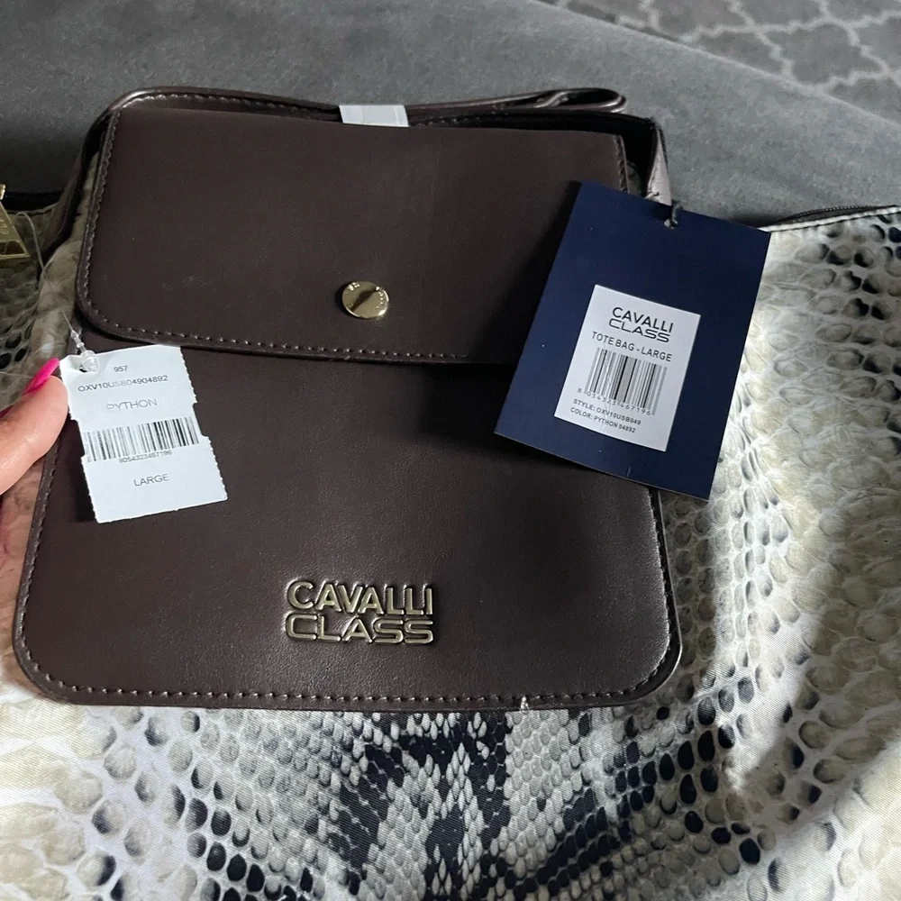 Cavalli Class Large Nylon Tote In Python - Picture 8 of 8